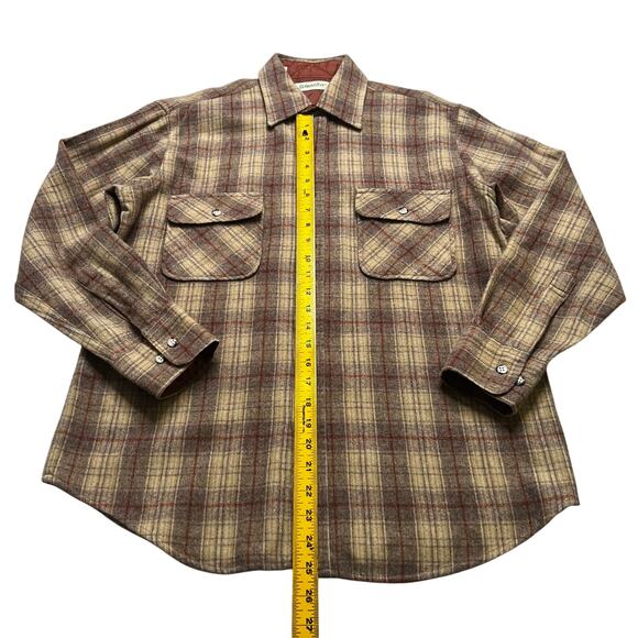Vintage St. John’s Bay Wool Plaid Shirt Jacket Size Large 100% Virgin Wool boho - Picture 6 of 10